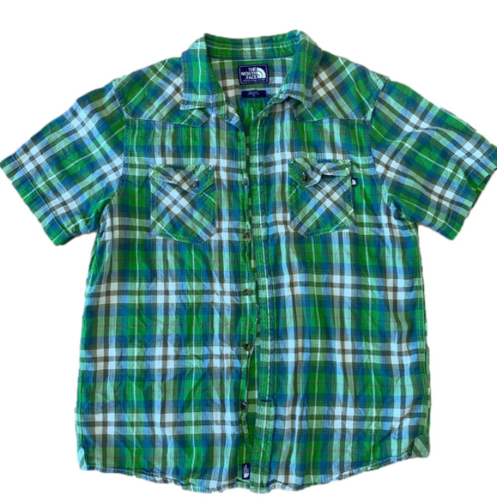 The North Face 2014 Men’s Button Down Plaid Shirt size Large